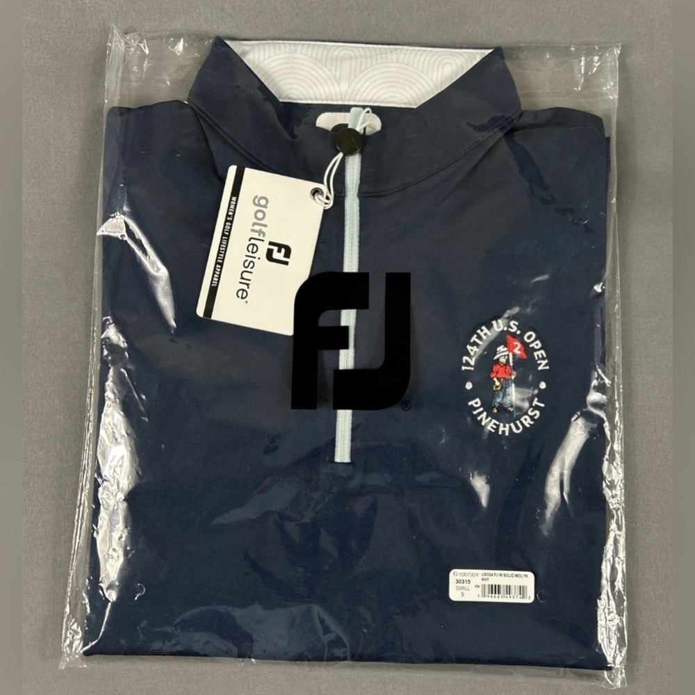 FootJoy Womens Golf Pullover 2024 US Open Pinehurst Logo Small Blue